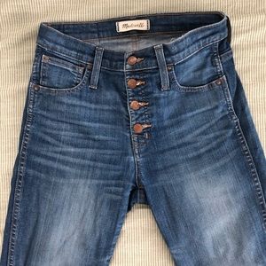 Madewell high-rise button front jeans